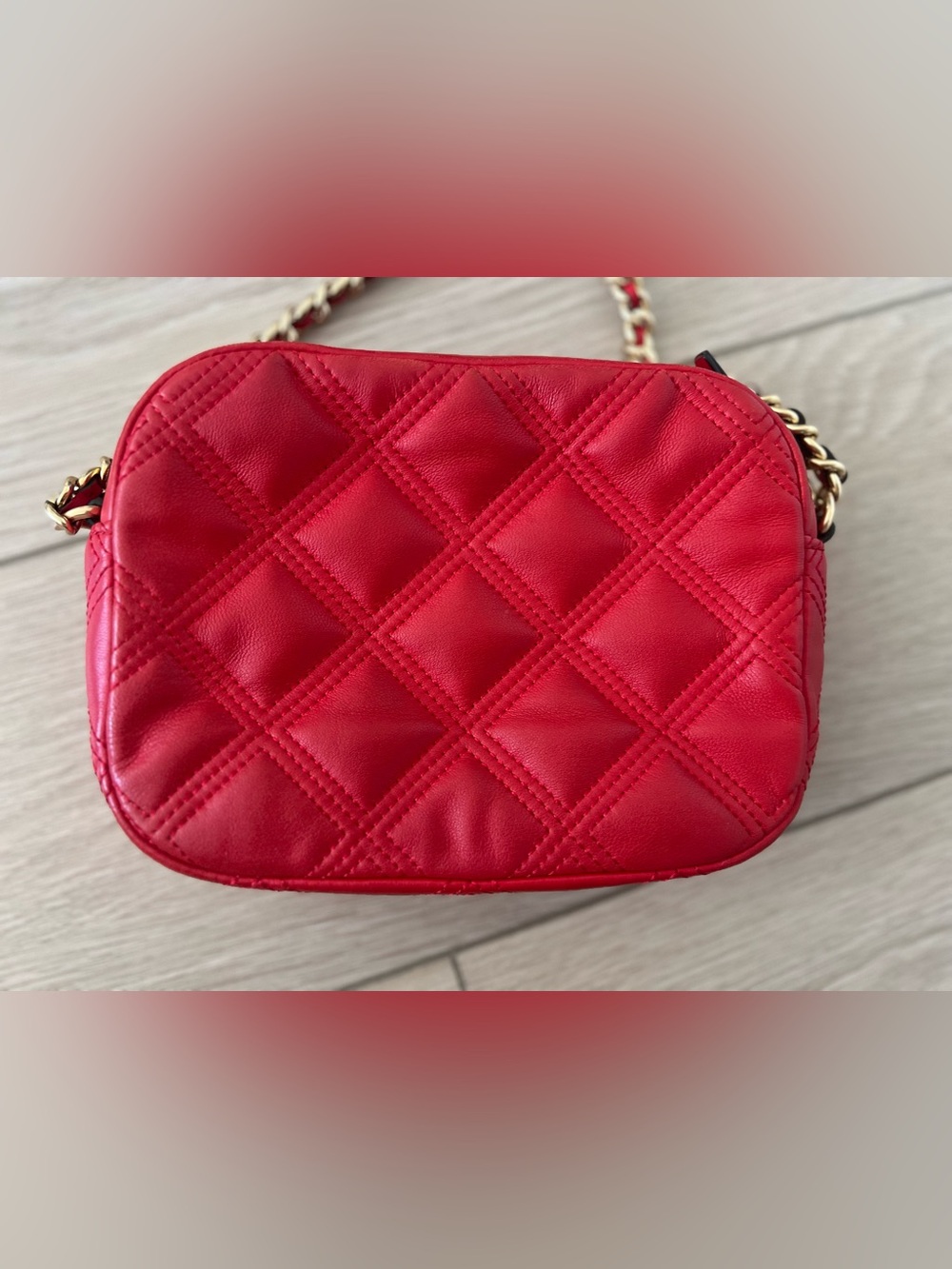 Tory Burch red fleming small Crossbody purse - Picture 3 of 11